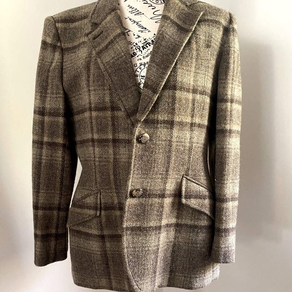 Lauren by Ralph Lauren Brown tweed blazer sz 12